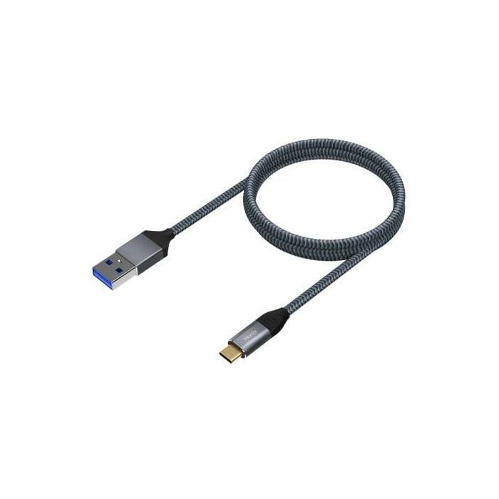 Cable USB 3.1 Tipo-C Aisens A107-0631/ USB Tipo-C Macho - USB Macho/ Hasta 27W/ 1250Mbps/ 1m/ Gris 1 Cable USB 3.1 Tipo-C Aisens A107-0631/ USB Tipo-C Macho - USB Macho/ Hasta 27W/ 1250Mbps/ 1m/ Gris 1