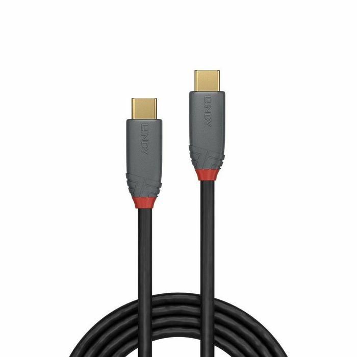 Lindy 2m USB 3.2 Type C Cable, 5A PD, Anthra Line 1 Lindy 2m USB 3.2 Type C Cable, 5A PD, Anthra Line 1