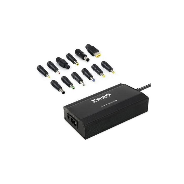 TooQ TQLC-100BS01M Cargador Portátil Universal 100W con 12 Conectores, USB, Adaptador Coche y 12-24V TooQ TQLC-100BS01M Cargador Portátil Universal 100W con 12 Conectores, USB, Adaptador Coche y 12-24V