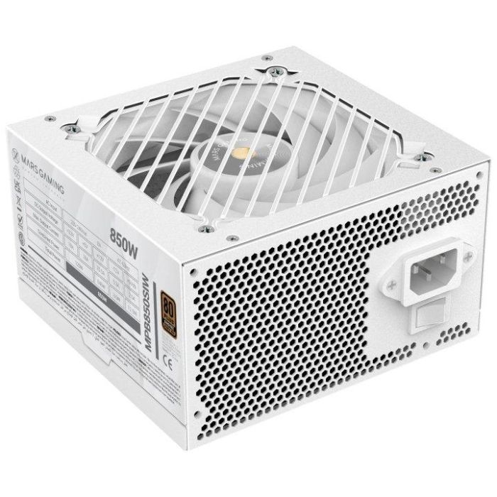 Mars Gaming Fuente de Alimentación MPB850SIW 850W 80 Plus Bronze Blanca ATX Modular 4