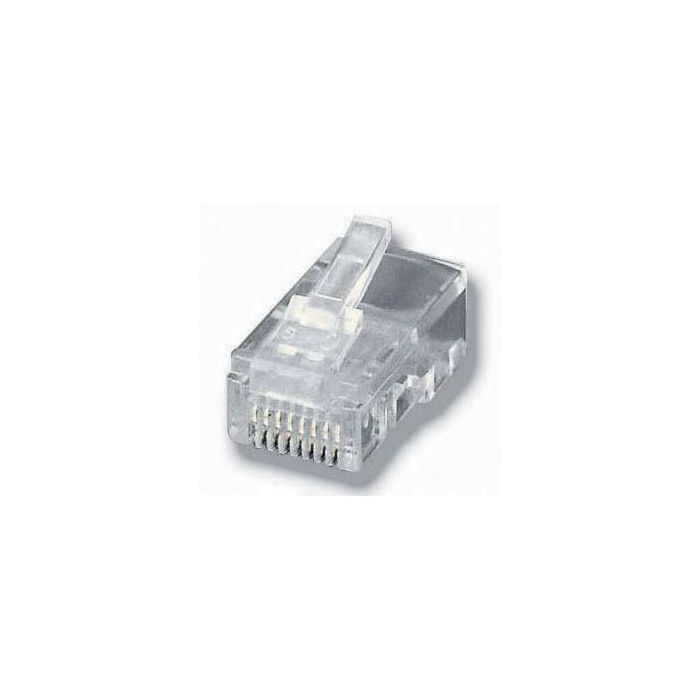 Equip 121151 Conectores Modular Western 8P8C RJ45 Transparentes para Red (Paquete de 100 Unidades)