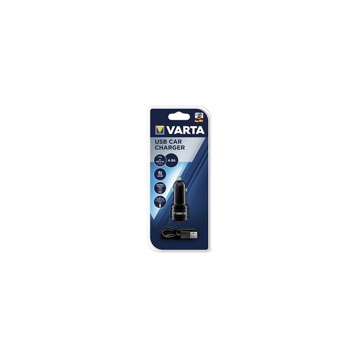 Varta 57931101401 Cargador de Automóvil 2xUSB 12V con Cable USB Varta 57931101401 Cargador de Automóvil 2xUSB 12V con Cable USB