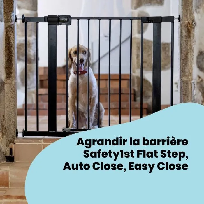 Safety 1st Extensión para Barreras Metálicas U-PRESSURE 14 CM Metal Negro 1