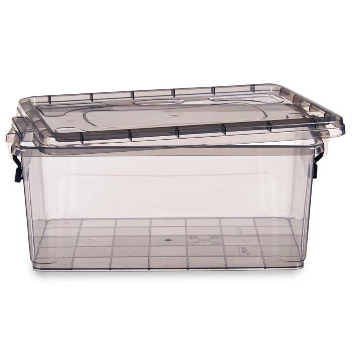 Caja Plastico Ordenacion Antracita 13,7L Kipit 27X18CM (12 Unidades) 2 Caja Plastico Ordenacion Antracita 13,7L Kipit 27X18CM (12 Unidades) 2