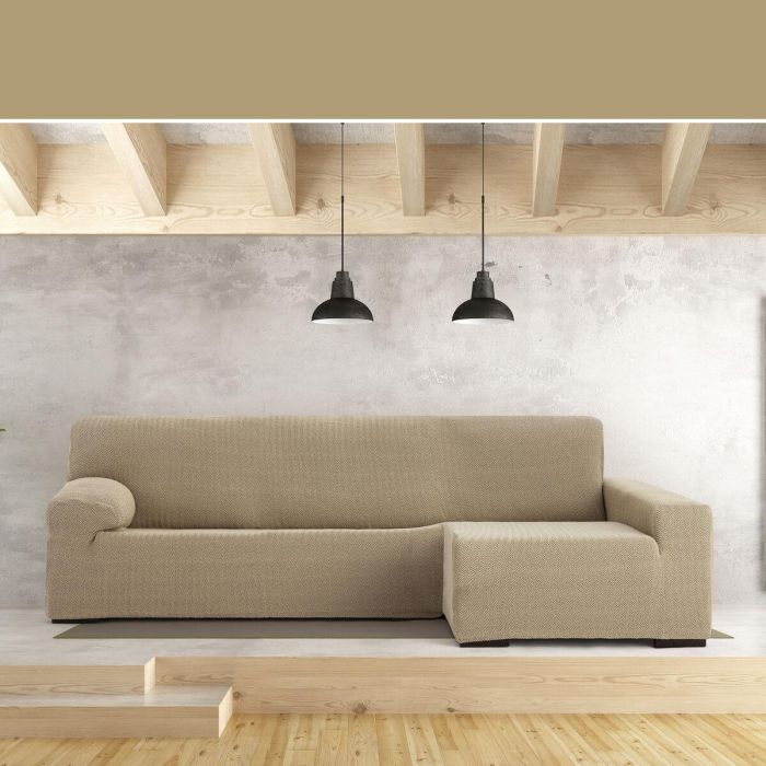 Funda para chaise longue de brazo largo derecho Eysa JAZ Beige 180 x 120 x 360 cm 5