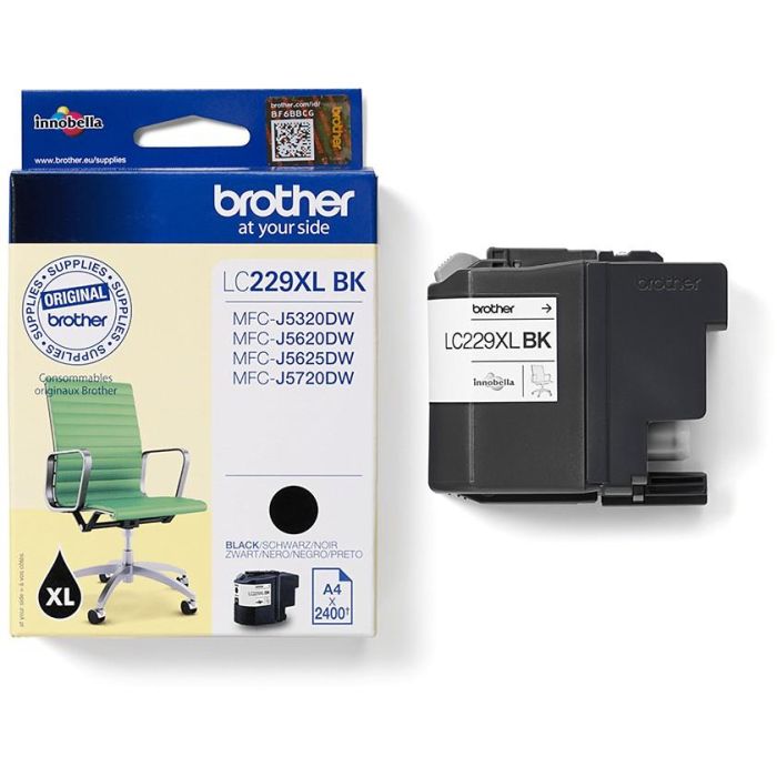 Brother LC-229XLBK Cartucho de Tinta Negra Original, 2400 Páginas, para MFC-J5720DW, MFC-J5620DW, MFC-J5320DW 1