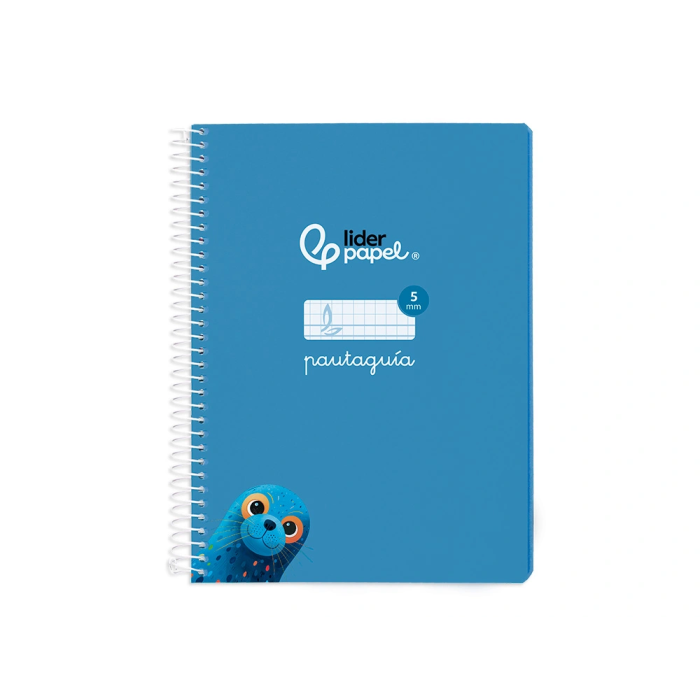 Liderpapel Cuaderno Espiral A5 Pautaguía Tapa Blanda 40 Hojas 75gr Cuadro Pautado 5mm Color Azul 1