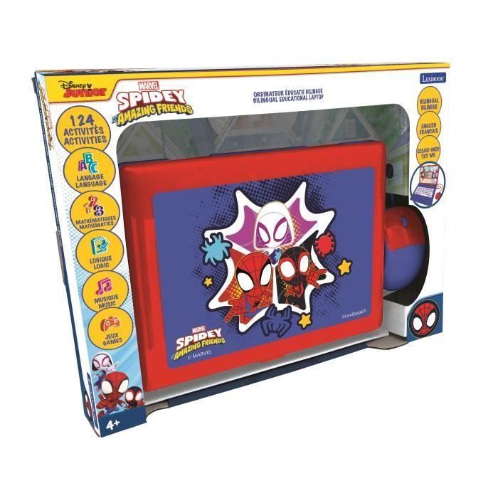 Lexibook Ordenador Educativo Spider-Man Bilingüe FR/EN para Niños - 124 Actividades con Teclado y Ratón Realista 2