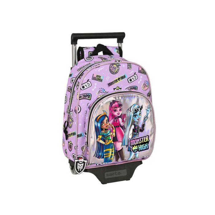 Mochila Escolar con Ruedas Monster High Best boos Lila 28 x 34 x 10 cm