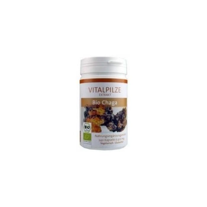 PILZE WOLHRAB Biochaga Inonotus obliquus 60 cápsulas BIO con Acerola, Vegano