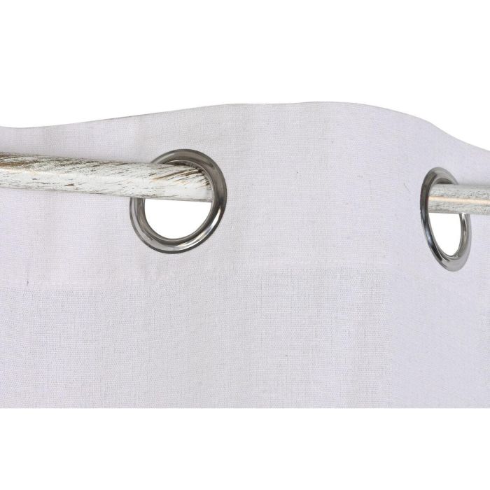 DKD Home Decor Cortina Cottage Blanco Natural 260x140 cm, Algodón, Yute y Poliéster con Anillas. Colección Nature23 4 DKD Home Decor Cortina Cottage Blanco Natural 260x140 cm, Algodón, Yute y Poliéster con Anillas. Colección Nature23 4