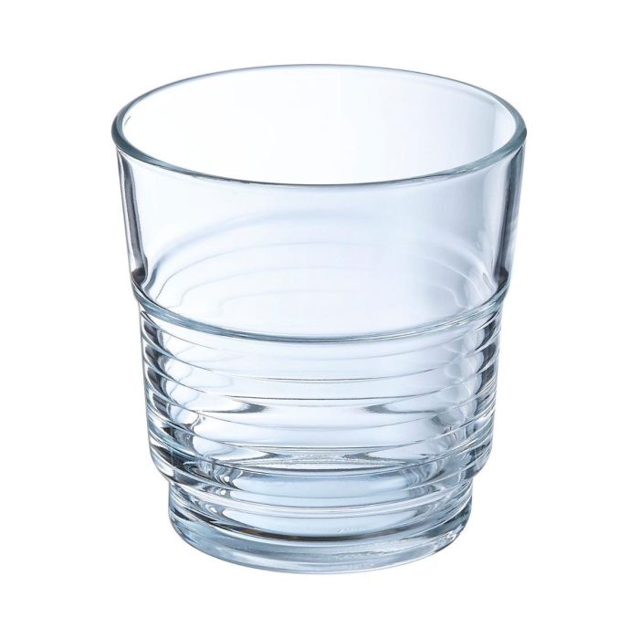 Arcoroc Caja 6 Vasos Bajos Vidrio Spirale 25 cL Apto Lavavajillas y Microondas Fabricado en Francia