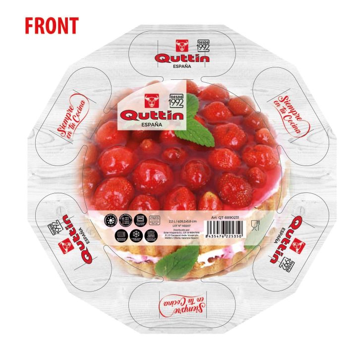 Quttin Molde Tarta Vidrio Ø26 cm - 2.2L (6 Unidades) 4