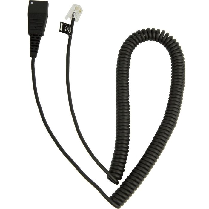 Jabra 8800-01-37 Cable en espiral QD a RJ10 para Lucent Callmaster V, VI y Cisco 79xx / PLX A22