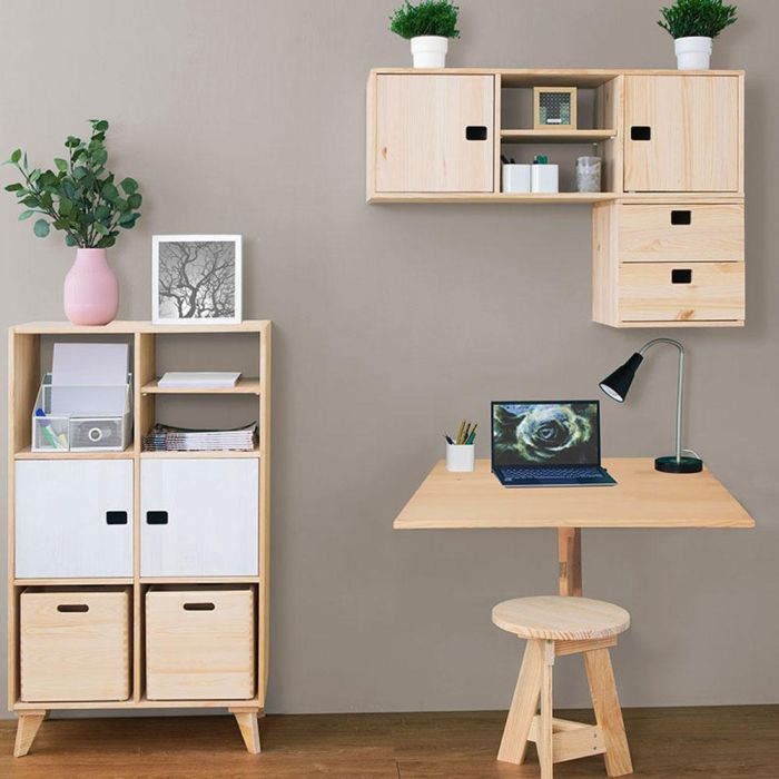 Astigarraga Mesa plegable de pared, madera ecológica 79x59x2cm, soporta hasta 60 kg 9