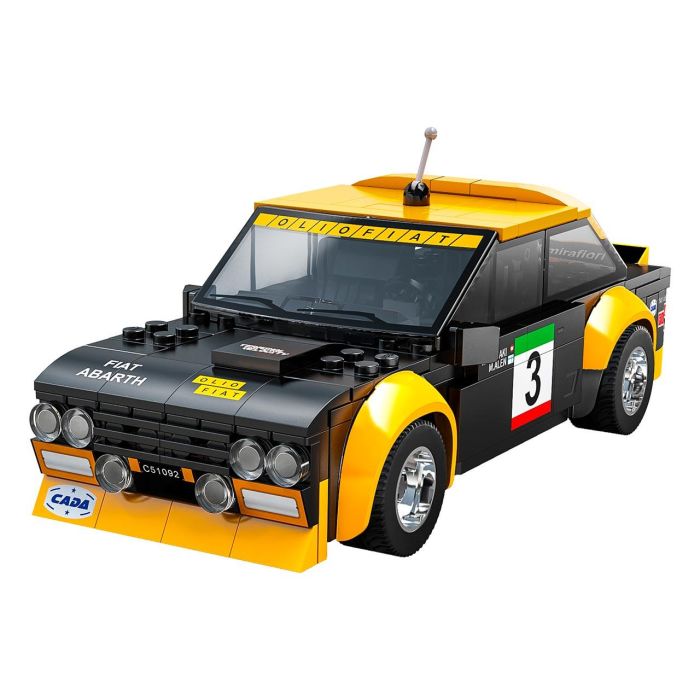 CADA Fiat Abarth 131 C51092W - Coche Teledirigido de 216 piezas, Control Remoto 2.4G/App, Max 3.8 Km/h