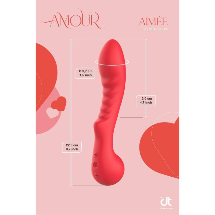 Vibrador clásico Dream Toys Amour Flexible G-Spot Rojo 3