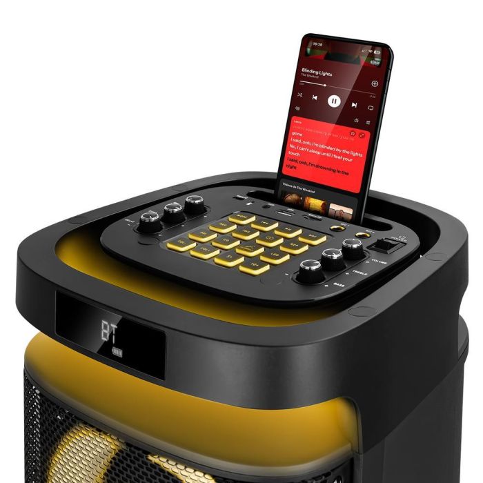 Phoenix Altavoz Rumbleboss 80W RMS con Batería y 2 Micrófonos Inalámbricos Bluetooth RGB 6 Phoenix Altavoz Rumbleboss 80W RMS con Batería y 2 Micrófonos Inalámbricos Bluetooth RGB 6