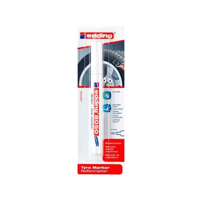 Edding Marcador Permanente Para Neumáticos Y Superficies De Goma Blíster Blanco Edding Marcador Permanente Para Neumáticos Y Superficies De Goma Blíster Blanco