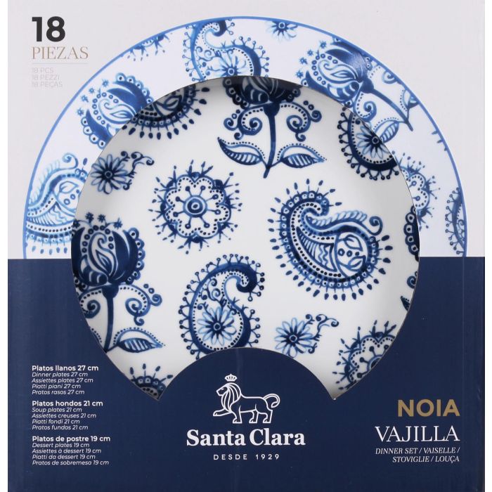 Santa Clara Vajilla Redonda Noia 18 Piezas (2 Unidades) 1