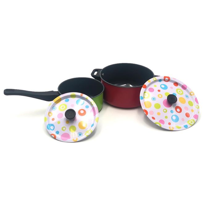 Tachan Cs007 Set de Menaje Cocina de Juguete Metálico 22 Piezas con Alimentos, Sartenes y Cazuelas para Niños +3 Años 4