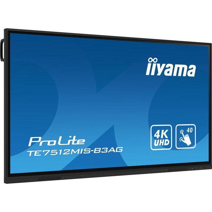 iiyama TE7512MIS-B3AG pantalla de señalización Diseño de quiosco 190,5 cm (75") LCD Wifi 400 cd / m² 4K Ultra HD Negro Pantalla táctil Procesador incorporado Android 11 24/7 2 iiyama TE7512MIS-B3AG pantalla de señalización Diseño de quiosco 190,5 cm (75") LCD Wifi 400 cd / m² 4K Ultra HD Negro Pantalla táctil Procesador incorporado Android 11 24/7 2