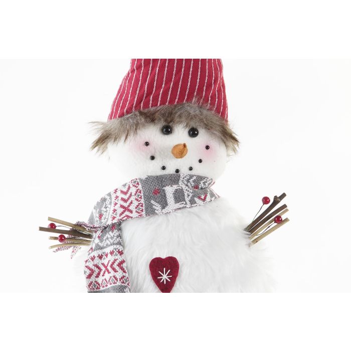 DKD Home Decor Estatua Decorativa Navidad Tradicional Muñeco de Nieve de Poliéster Blanco Rojo Gris - Perfecta para el Hogar 17x50x28 cm 1 DKD Home Decor Estatua Decorativa Navidad Tradicional Muñeco de Nieve de Poliéster Blanco Rojo Gris - Perfecta para el Hogar 17x50x28 cm 1