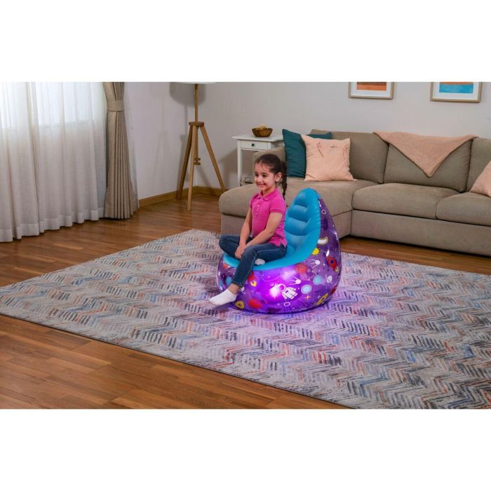 Bestway Sillon Hinchable con Luces Led Espacial 72x72x64 cm +3 Años Interior y Jardin 75122 3 Bestway Sillon Hinchable con Luces Led Espacial 72x72x64 cm +3 Años Interior y Jardin 75122 3