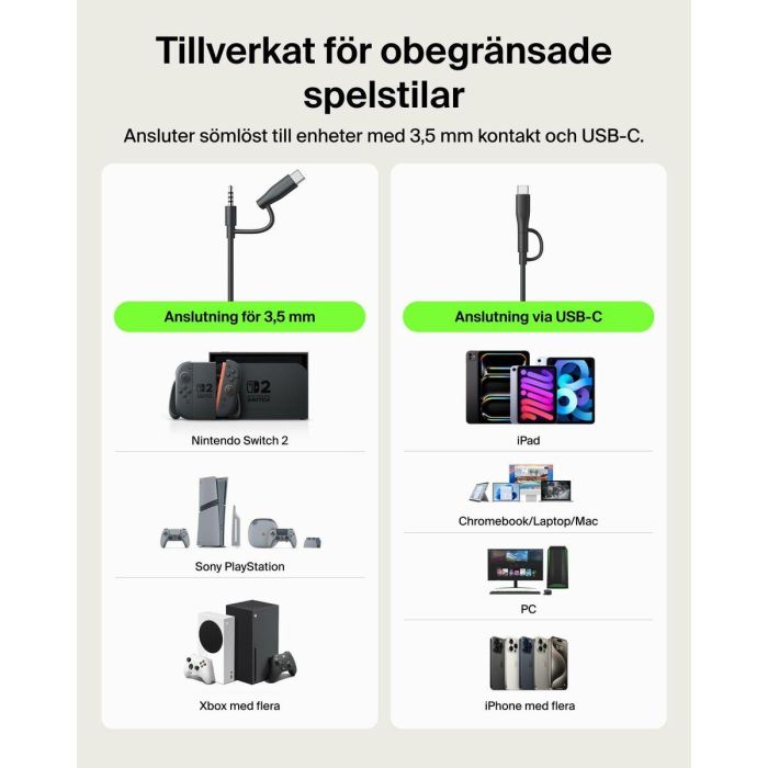 Auriculares Belkin Inspire Nintendo Switch 2 10 Auriculares Belkin Inspire Nintendo Switch 2 10