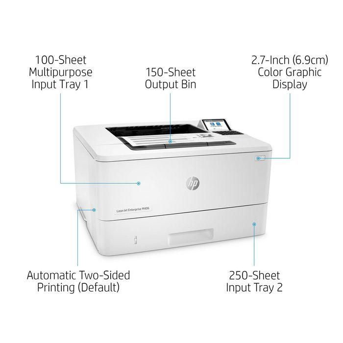 HP 3PZ15A Impresora Láser Monocromo LaserJet Enterprise M406DN | Dúplex Automático, Ethernet, 40 ppm, Seguridad Avanzada 28 HP 3PZ15A Impresora Láser Monocromo LaserJet Enterprise M406DN | Dúplex Automático, Ethernet, 40 ppm, Seguridad Avanzada 28