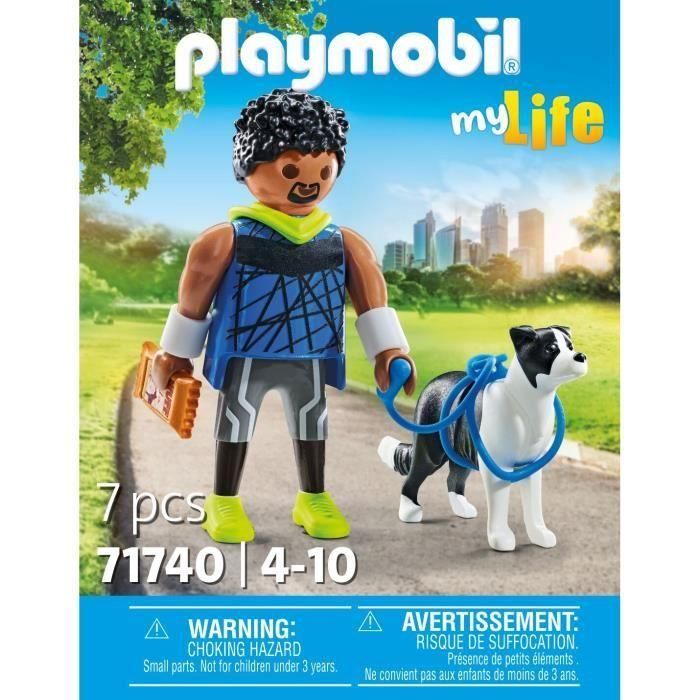 Figura corredor con border collie playmobil my life 4 Figura corredor con border collie playmobil my life 4