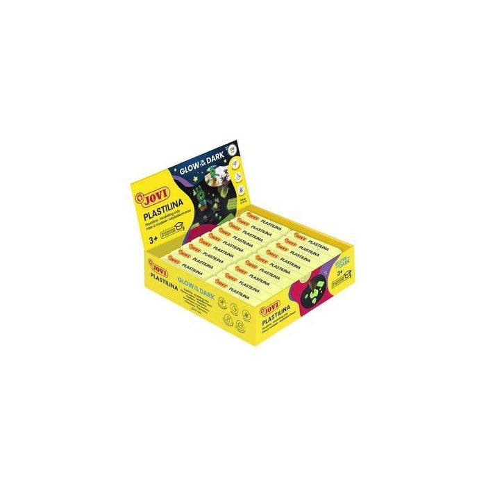 Plastilina Jovi 70 Pastilla 50 Gr. Glow In The Dark Caja De 18