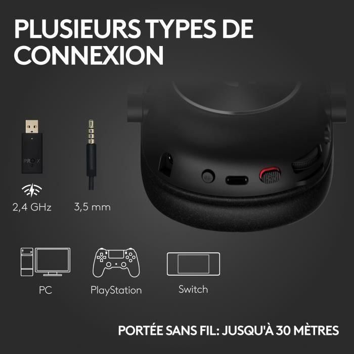 Auriculares para juegos - Inalámbricos - LOGITECH G - PRO X 2 Lightspeed - Negro 4 Auriculares para juegos - Inalámbricos - LOGITECH G - PRO X 2 Lightspeed - Negro 4