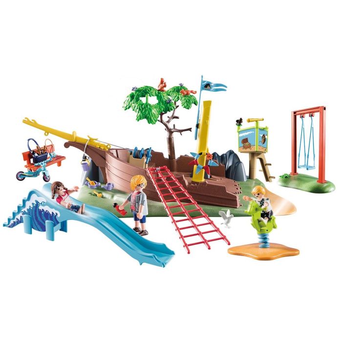 Playmobil Parque De Aventuras Con Barco Naufragado 70741 Con Tobogán, Columpio Y Más Para Niños +4 Años 2