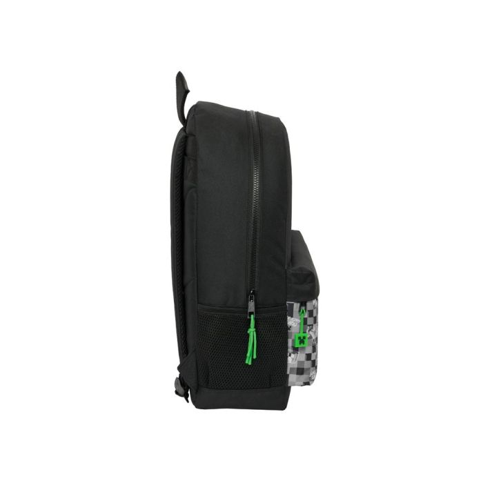 Mochila Escolar Minecraft Negro Verde Gris 30 x 46 x 14 cm 2