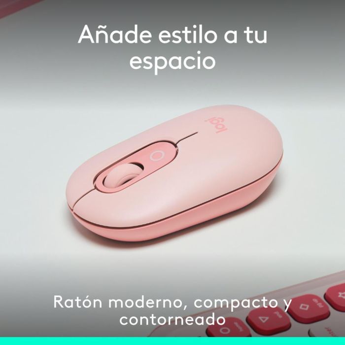 Logitech Ratón Inalámbrico Pop Mouse Rosa, Tecnología Bluetooth, 1000-4000 DPI, Personalizable 2 Logitech Ratón Inalámbrico Pop Mouse Rosa, Tecnología Bluetooth, 1000-4000 DPI, Personalizable 2