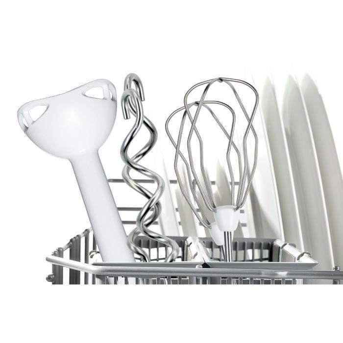 Batidora Bosch - MFQ36440 - 450 W - 5 velocidades - 2 batidores / 2 ganchos amasadores de acero inoxidable - Bol graduado con tapa - Blanco / Gris 3 Batidora Bosch - MFQ36440 - 450 W - 5 velocidades - 2 batidores / 2 ganchos amasadores de acero inoxidable - Bol graduado con tapa - Blanco / Gris 3