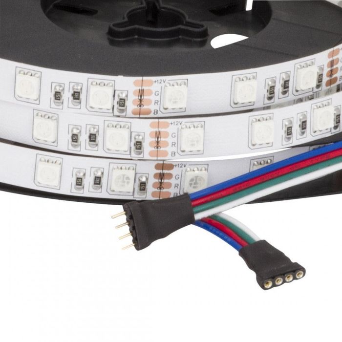 Pack 4 Tiras LED 72W 4200Lm 300 X SMD5050 12VDC IP33 x5M 40.000H [PL-219012-RGB-IP33-PK4-AP] 5