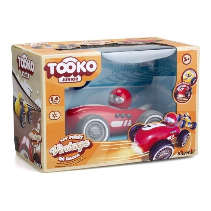 TOOKO - Mi primer coche de carreras teledirigido - Look vintage - A partir de 3 años - Color aleatorio: rojo o amarillo - 13 cm 4 TOOKO - Mi primer coche de carreras teledirigido - Look vintage - A partir de 3 años - Color aleatorio: rojo o amarillo - 13 cm 4