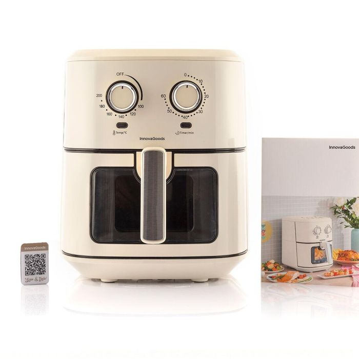 Freidora de Aire InnovaGoods Vynner Pro 6500 Crema 1700 W 6,5 L Acero Inoxidable 2 Freidora de Aire InnovaGoods Vynner Pro 6500 Crema 1700 W 6,5 L Acero Inoxidable 2
