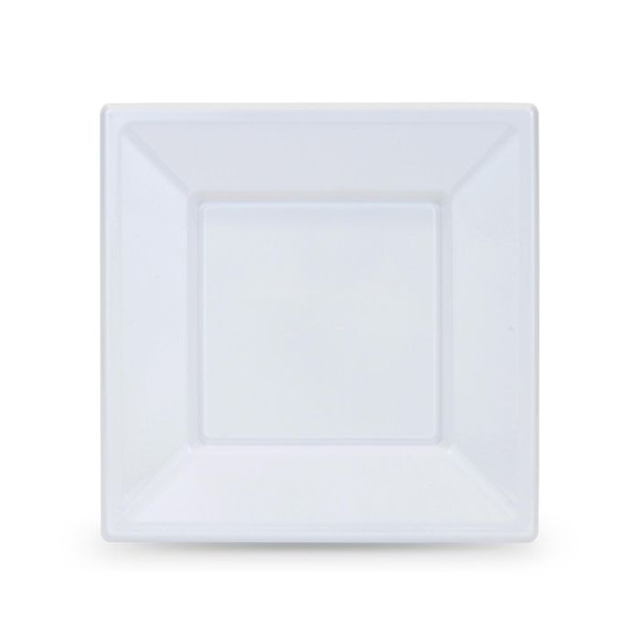 Algon Set de 12 Platos Cuadrados de Plástico Premium 18 cm (24 Unidades) 2 Algon Set de 12 Platos Cuadrados de Plástico Premium 18 cm (24 Unidades) 2