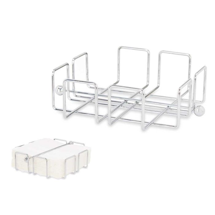 Servilletero Metal Cromado Cerrado Kinvara 19X6CM (6 Unidades) Servilletero Metal Cromado Cerrado Kinvara 19X6CM (6 Unidades)