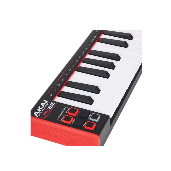 Akaipro LPK25 MKII Teclado Controlador con 25 Miniteclas Sensibles a la Velocidad, Arpegiador, Botones de Función y Software MPC Beats 2