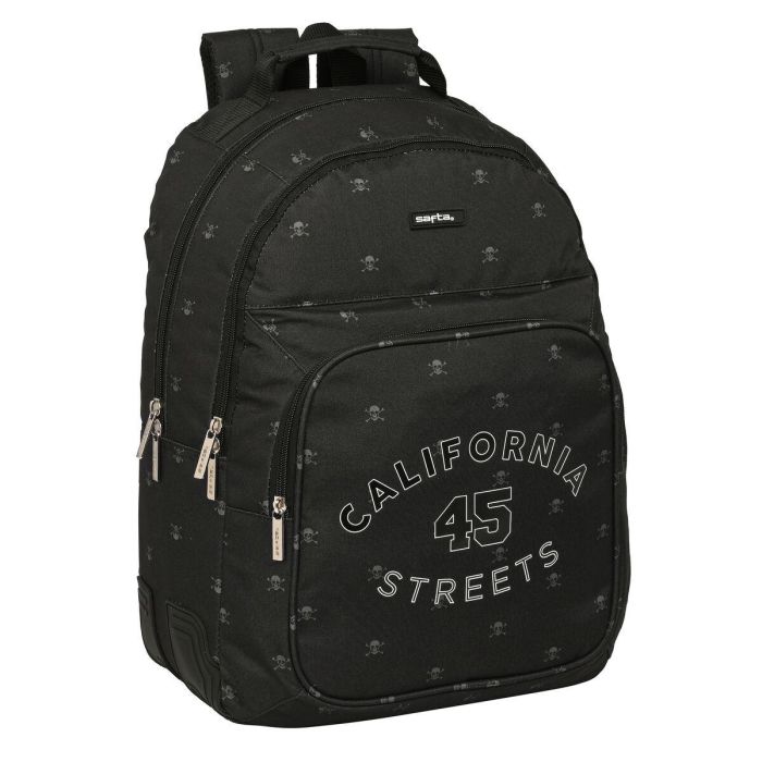 Mochila Escolar Safta California Negro 32 x 42 x 15 cm 0 Mochila Escolar Safta California Negro 32 x 42 x 15 cm 0