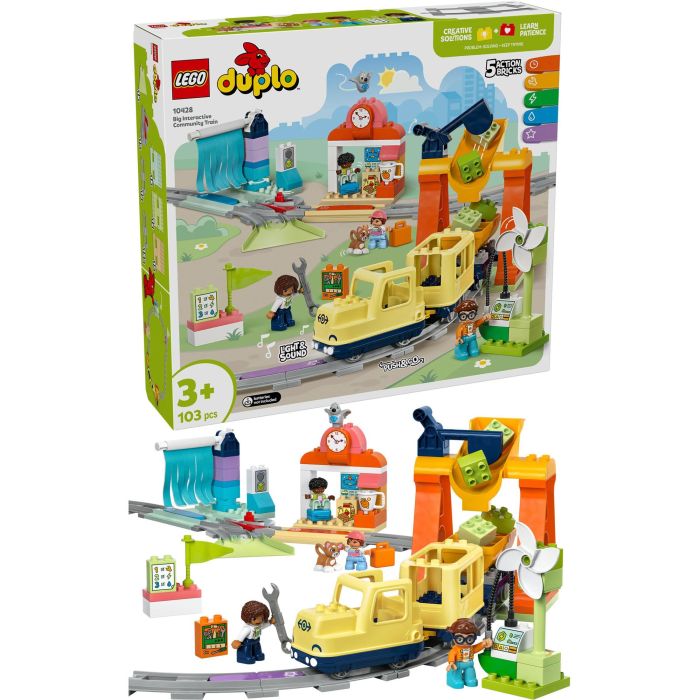 LEGO 10428 DUPLO My Town El Gran Tren Comunitario Interactivo - Juguete de Aprendizaje Temprano para 3 Años 2