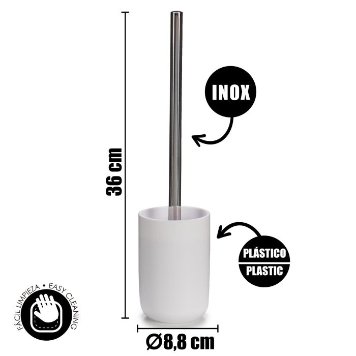 Set Baño Blanco Berilo 4 Piezas - Vaso, Espejo, Escobillero, Jabonera (6 Unidades) 3 Set Baño Blanco Berilo 4 Piezas - Vaso, Espejo, Escobillero, Jabonera (6 Unidades) 3