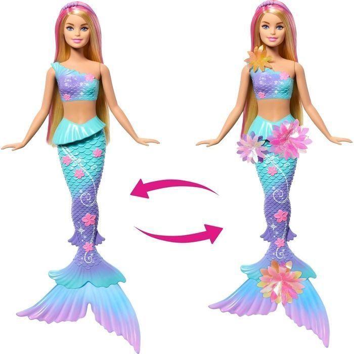 Barbie Muñeca Sirena Florece Rubia, Juguete para Niñas de 3 Años en Adelante 3 Barbie Muñeca Sirena Florece Rubia, Juguete para Niñas de 3 Años en Adelante 3