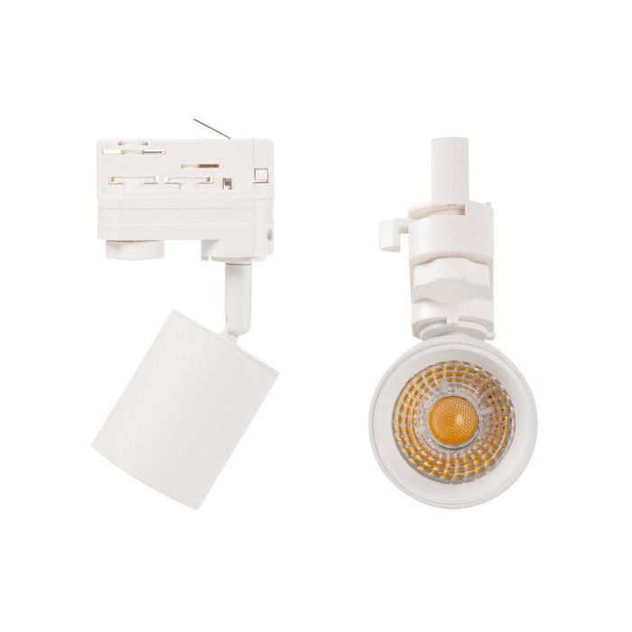 Foco de Carril Trifásico 10W COB Regulable Flicker Free Blanco 4000ºK [1916-TL-10W-T-W] 4