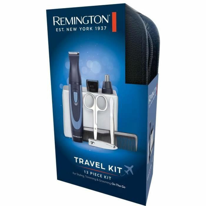 Remington NE3890 Kit de Viaje para Nariz y Oreídos, 13 Piezas, Cuchillas de Acero Inoxidable con Funda 1
