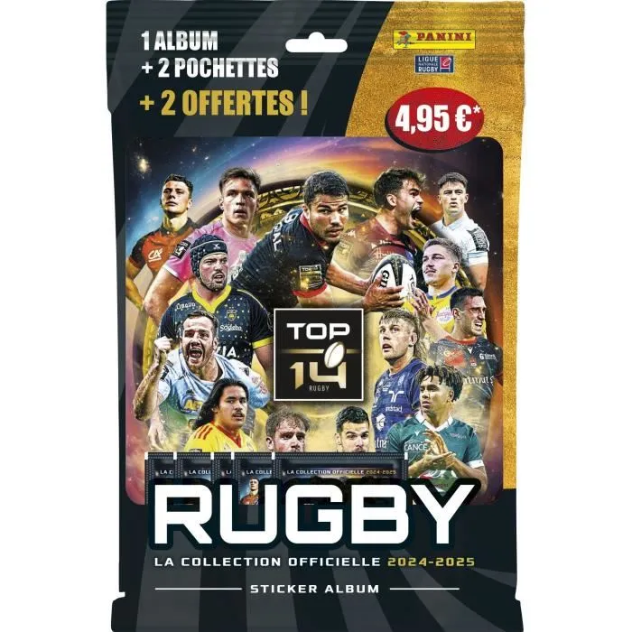 Panini PAN8051708020922 Pack de Inicio Álbum Rugby Top 14 2024-2025 con 2 Fundas y 2 Cromos Gratis 2 Panini PAN8051708020922 Pack de Inicio Álbum Rugby Top 14 2024-2025 con 2 Fundas y 2 Cromos Gratis 2